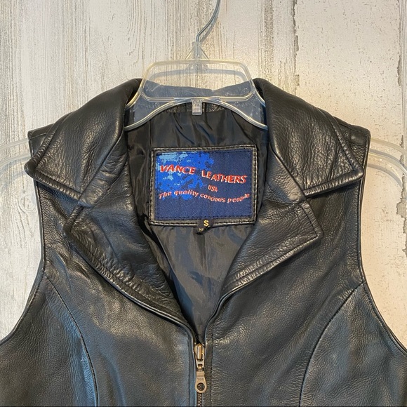 Ladies VANCE LEATHER Zippered Vest Size Small - Picture 3 of 5